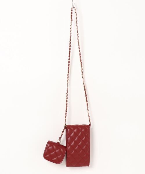 MONICA（モニカ）の「キルティングマルチミニショルダー（ショルダーバッグ・レディース・ワイン/ブラック/ホワイト・FREE）」の9枚目の写真