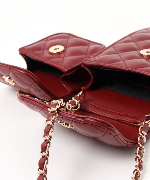 MONICA（モニカ）の「キルティングマルチミニショルダー（ショルダーバッグ・レディース・ワイン/ブラック/ホワイト・FREE）」の6枚目の写真