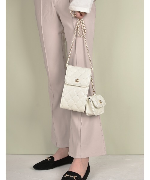 MONICA（モニカ）の「キルティングマルチミニショルダー（ショルダーバッグ・レディース・ワイン/ブラック/ホワイト・FREE）」の11枚目の写真