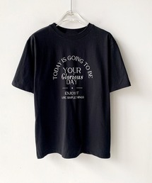 フォントプリントモノトーンTシャツ