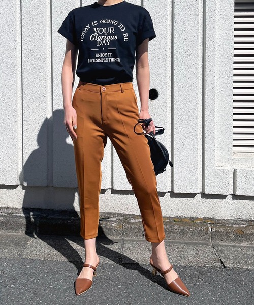 Jewelobe（ジュエローブ）の「フォントプリントモノトーンTシャツ（Tシャツ/カットソー・レディース・ホワイト/ブラック・FREE）」の7枚目の写真