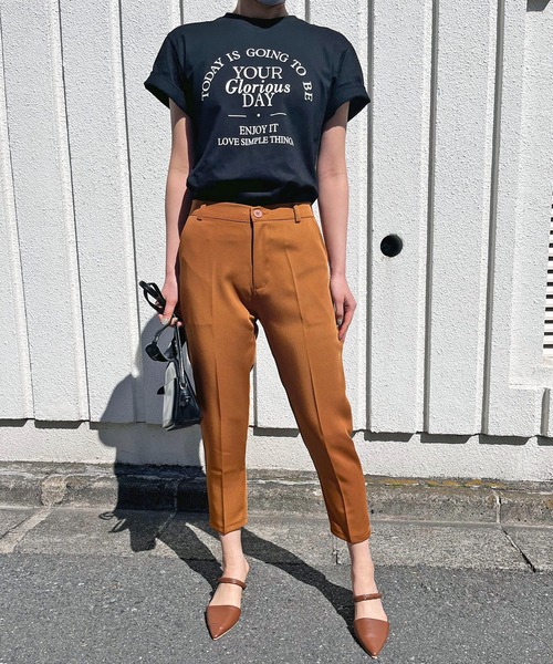 Jewelobe（ジュエローブ）の「フォントプリントモノトーンTシャツ（Tシャツ/カットソー・レディース・ホワイト/ブラック・FREE）」の8枚目の写真