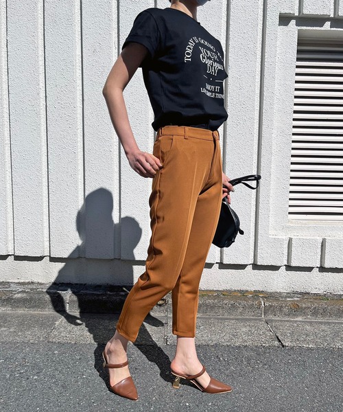 Jewelobe（ジュエローブ）の「フォントプリントモノトーンTシャツ（Tシャツ/カットソー・レディース・ホワイト/ブラック・FREE）」の9枚目の写真