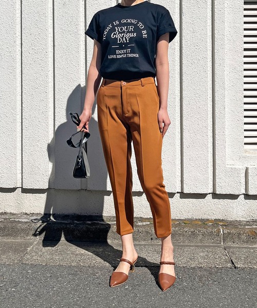 Jewelobe（ジュエローブ）の「フォントプリントモノトーンTシャツ（Tシャツ/カットソー・レディース・ホワイト/ブラック・FREE）」の10枚目の写真