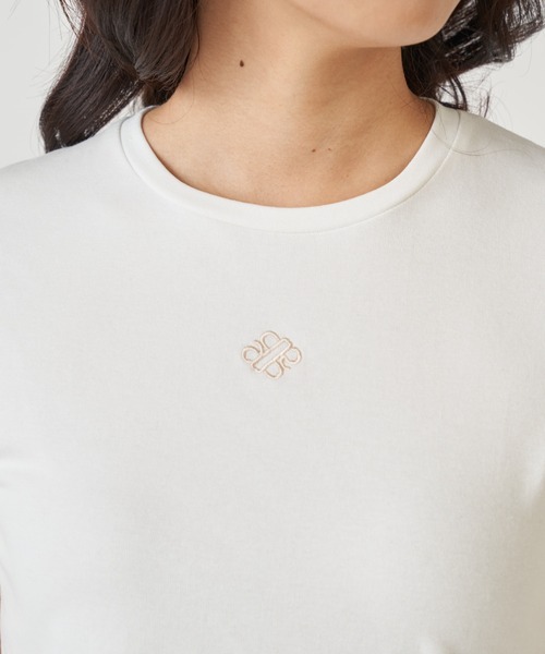 ROYAL PARTY（ロイヤルパーティー）の「エンブレム刺繍Tシャツ（Tシャツ/カットソー・レディース・ベージュ/ブラック/イエロー/オフホワイト・FREE）」の10枚目の写真