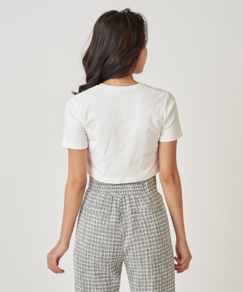 ROYAL PARTY（ロイヤルパーティー）の「エンブレム刺繍Tシャツ（Tシャツ/カットソー・レディース・ベージュ/ブラック/イエロー/オフホワイト・FREE）」の13枚目の写真