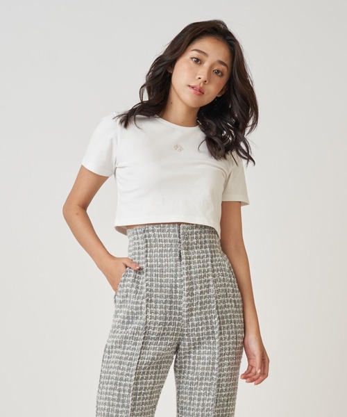 ROYAL PARTY（ロイヤルパーティー）の「エンブレム刺繍Tシャツ（Tシャツ/カットソー・レディース・ベージュ/ブラック/イエロー/オフホワイト・FREE）」の22枚目の写真