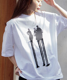 GLOSTER | 【RICHARD VERGEZ/リチャード・ヴェルゲス】コラージュアートフリンジTシャツ(Tシャツ/カットソー)