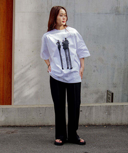 GLOSTER（グロスター）の「【RICHARD VERGEZ/リチャード・ヴェルゲス】コラージュアートフリンジTシャツ（Tシャツ/カットソー・メンズ・ホワイト系その他/ホワイト系その他2・MEDIUM/LARGE）」の7枚目の写真