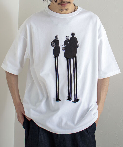 GLOSTER（グロスター）の「【RICHARD VERGEZ/リチャード・ヴェルゲス】コラージュアートフリンジTシャツ（Tシャツ/カットソー・メンズ・ホワイト系その他/ホワイト系その他2・MEDIUM/LARGE）」の10枚目の写真