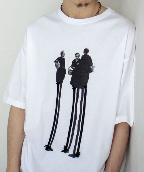 GLOSTER（グロスター）の「【RICHARD VERGEZ/リチャード・ヴェルゲス】コラージュアートフリンジTシャツ（Tシャツ/カットソー・メンズ・ホワイト系その他/ホワイト系その他2・MEDIUM/LARGE）」の16枚目の写真