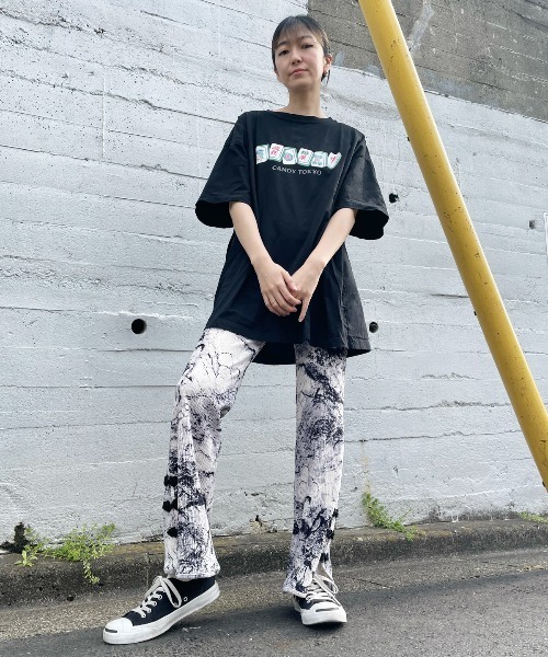 Candy Stripper（キャンディストリッパー）の「CANDY TOKYO BIG Tシャツ（Tシャツ/カットソー・レディース・レッド/オフホワイト/ブラック・2）」の16枚目の写真