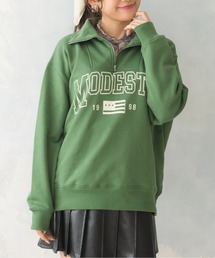 ems excite | ハーフZIPロゴトレーナー(スウェット)