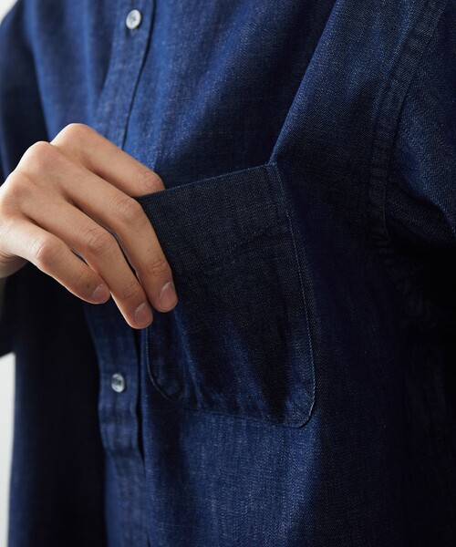 FREAK'S STORE（フリークスストア）の「FREAK'S STORE/フリークスストア リラックスフィット レギュラーカラー 半袖シャツ/シャツ（シャツ/ブラウス・メンズ・ホワイト/ネイビー/グレー/イエロー/インディゴブルー/グリーン/ブルー/ブルー系その他・MEDIUM/LARGE）」の17枚目の写真