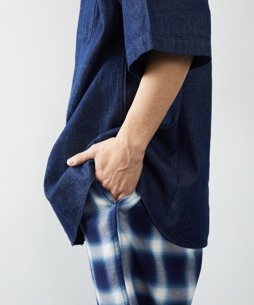 FREAK'S STORE（フリークスストア）の「FREAK'S STORE/フリークスストア リラックスフィット レギュラーカラー 半袖シャツ/シャツ（シャツ/ブラウス・メンズ・ホワイト/ネイビー/グレー/イエロー/インディゴブルー/グリーン/ブルー/ブルー系その他・MEDIUM/LARGE）」の19枚目の写真