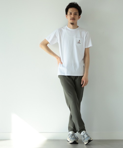 BEAMS HEART（ビームスハート）の「【ユニセックス】タキビ ベアー ポケット Tシャツ（Tシャツ/カットソー・メンズ・ホワイト/ネイビー/ブルー系その他・SMALL/MEDIUM/LARGE/X-LARGE）」の6枚目の写真