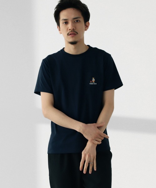 BEAMS HEART（ビームスハート）の「【ユニセックス】タキビ ベアー ポケット Tシャツ（Tシャツ/カットソー・メンズ・ホワイト/ネイビー/ブルー系その他・SMALL/MEDIUM/LARGE/X-LARGE）」の7枚目の写真