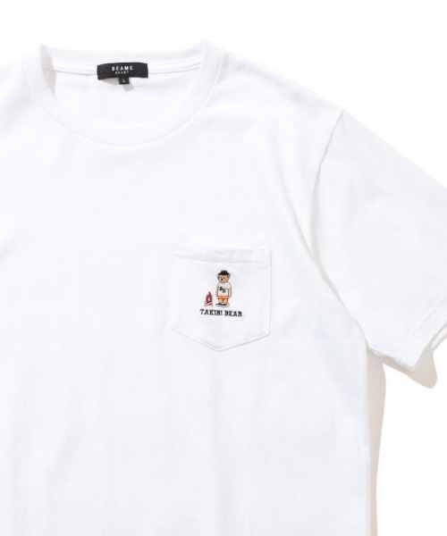 BEAMS HEART（ビームスハート）の「【ユニセックス】タキビ ベアー ポケット Tシャツ（Tシャツ/カットソー・メンズ・ホワイト/ネイビー/ブルー系その他・SMALL/MEDIUM/LARGE/X-LARGE）」の13枚目の写真