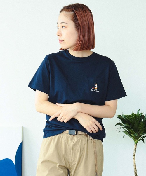 BEAMS HEART（ビームスハート）の「【ユニセックス】タキビ ベアー ポケット Tシャツ（Tシャツ/カットソー・メンズ・ホワイト/ネイビー/ブルー系その他・SMALL/MEDIUM/LARGE/X-LARGE）」の14枚目の写真