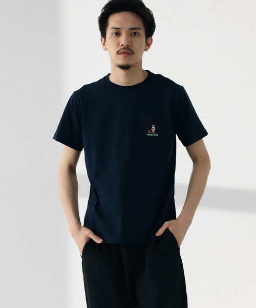 BEAMS HEART（ビームスハート）の「【ユニセックス】タキビ ベアー ポケット Tシャツ（Tシャツ/カットソー・メンズ・ホワイト/ネイビー/ブルー系その他・SMALL/MEDIUM/LARGE/X-LARGE）」の19枚目の写真