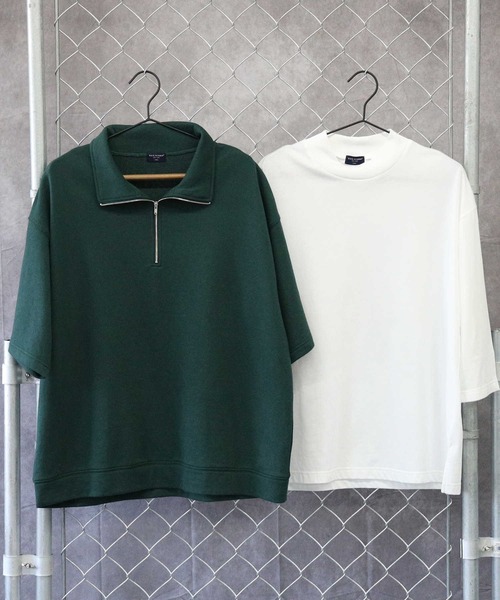 BACK NUMBER(バックナンバー)の「【BACK NUMBER】7分ハーフジップレイヤード(Tシャツ/カットソー・メンズ・グレー/グリーン/ネイビー・L/XL/M)」の17枚目の写真