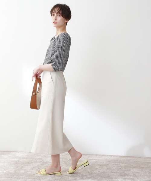 N.（N. Natural Beauty Basic）（エヌエヌナチュラルビューティーベーシック）の「◆フロントボタンスクエアブラウス（シャツ/ブラウス・レディース・ブラック/ピンク/ブラック系その他・MEDIUM）」の5枚目の写真