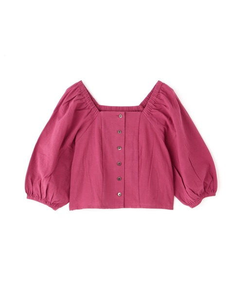 N.（N. Natural Beauty Basic）（エヌエヌナチュラルビューティーベーシック）の「◆フロントボタンスクエアブラウス（シャツ/ブラウス・レディース・ブラック/ピンク/ブラック系その他・MEDIUM）」の20枚目の写真