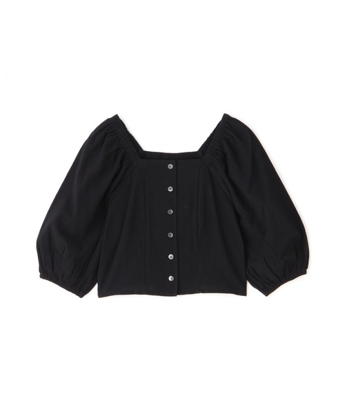 N.（N. Natural Beauty Basic）（エヌエヌナチュラルビューティーベーシック）の「◆フロントボタンスクエアブラウス（シャツ/ブラウス・レディース・ブラック/ピンク/ブラック系その他・MEDIUM）」の16枚目の写真