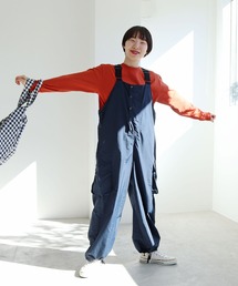 PAR ICI（パーリッシィ）の「【WEB別注】リサイクルナイロンタッサー アーミーオーバーオール（サロペット/オーバーオール）」