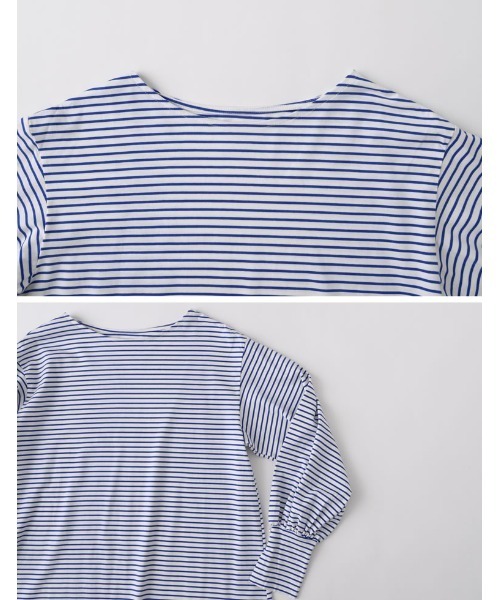 Re:EDIT(リエディ)の「ボリュームスリーブボーダーカットソー(Tシャツ/カットソー・レディース・ブルー/イエロー/ブラック・MEDIUM)」の15枚目の写真