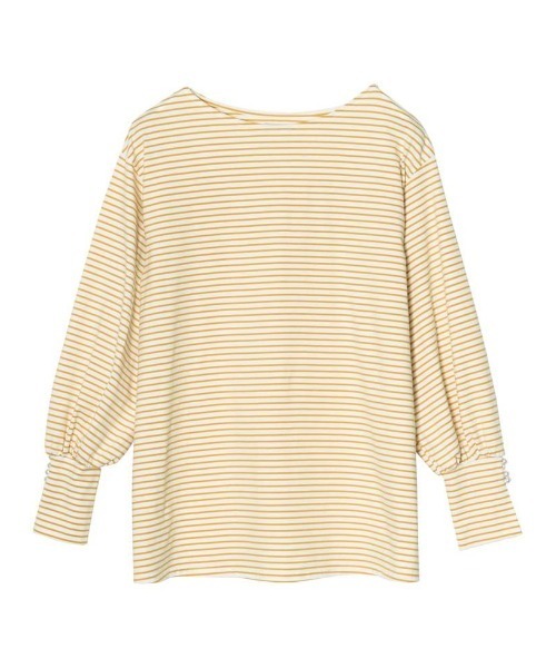 Re:EDIT(リエディ)の「ボリュームスリーブボーダーカットソー(Tシャツ/カットソー・レディース・ブルー/イエロー/ブラック・MEDIUM)」の6枚目の写真