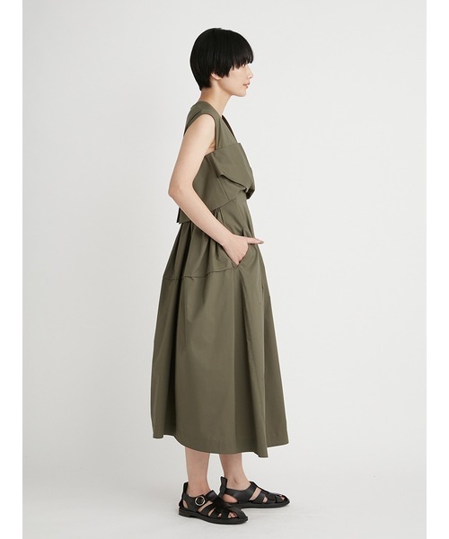 styling/ スタイリング ベアカットワンピース　ロングワンピース　ネイビー styling/ スタイリング ベアカットワンピース ロングワンピース
