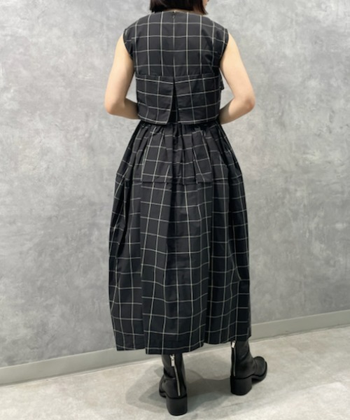 styling/ スタイリング ベアカットワンピース　ロングワンピース　ネイビー styling/ スタイリング ベアカットワンピース ワンピース
