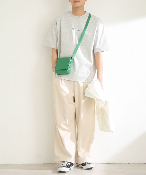 SENSE OF PLACE by URBAN RESEARCH（センスオブプレイスバイアーバンリサーチ）の「シシュウヘビーウエイトTシャツ(5分袖)（Tシャツ/カットソー・メンズ・アイボリー/グリーン/ライトグレー/ネイビー・MEDIUM/LARGE）」の20枚目の写真