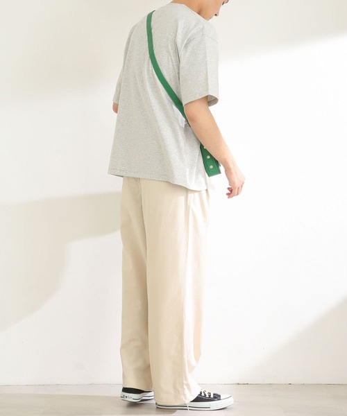 SENSE OF PLACE by URBAN RESEARCH（センスオブプレイスバイアーバンリサーチ）の「シシュウヘビーウエイトTシャツ(5分袖)（Tシャツ/カットソー・メンズ・アイボリー/グリーン/ライトグレー/ネイビー・MEDIUM/LARGE）」の21枚目の写真