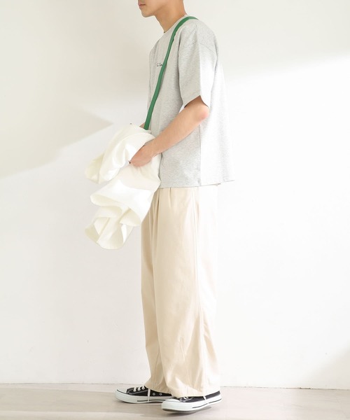 SENSE OF PLACE by URBAN RESEARCH（センスオブプレイスバイアーバンリサーチ）の「シシュウヘビーウエイトTシャツ(5分袖)（Tシャツ/カットソー・メンズ・アイボリー/グリーン/ライトグレー/ネイビー・MEDIUM/LARGE）」の22枚目の写真