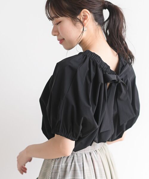 BACKリボンブラウス BACKリボンブラウス