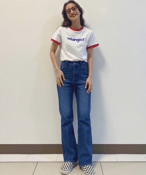 RODEO CROWNS WIDE BOWL(ロデオクラウンズワイドボウル)の「Wranglerパンツ(デニムパンツ・レディース・グリーン/ライトピンク/ブルー・X-SMALL/MEDIUM/SMALL)」の16枚目の写真