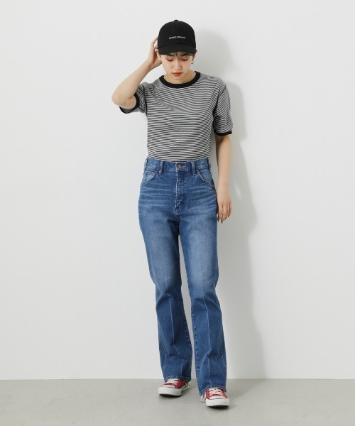 RODEO CROWNS WIDE BOWL(ロデオクラウンズワイドボウル)の「Wranglerパンツ(デニムパンツ・レディース・グリーン/ライトピンク/ブルー・X-SMALL/MEDIUM/SMALL)」の4枚目の写真