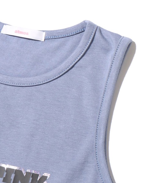 atmos pink（アトモスピンク）の「atmos pink ホログラムロゴ ちびタンク（タンクトップ・レディース・ホワイト/グレー/ブルー・FREE）」の8枚目の写真