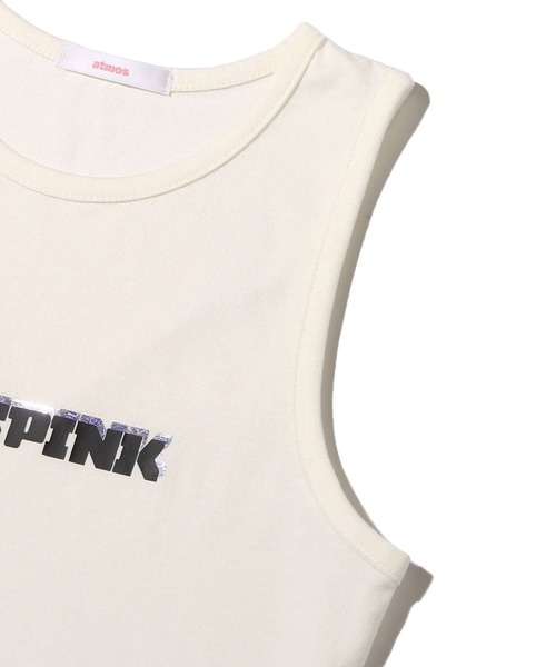 atmos pink（アトモスピンク）の「atmos pink ホログラムロゴ ちびタンク（タンクトップ・レディース・ホワイト/グレー/ブルー・FREE）」の15枚目の写真