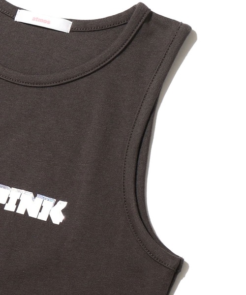 atmos pink（アトモスピンク）の「atmos pink ホログラムロゴ ちびタンク（タンクトップ・レディース・ホワイト/グレー/ブルー・FREE）」の20枚目の写真