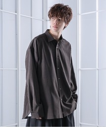 KUUUPY | Long Sleeve Basic Regular Collar Shirts - 長袖ベーシックレギュラーカラーシャツ(シャツ/ブラウス)