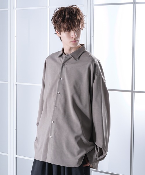 KUUUPY（クーピー）の「Long Sleeve Basic Regular Collar Shirts - 長袖ベーシックレギュラーカラーシャツ（シャツ/ブラウス・メンズ・チャコールグレー/ブルーグレー/グレイッシュベージュ/ブラック/グレー/ライトグリーン・SMALL/MEDIUM/LARGE）」の18枚目の写真