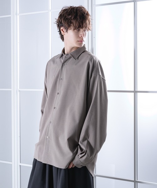 KUUUPY（クーピー）の「Long Sleeve Basic Regular Collar Shirts - 長袖ベーシックレギュラーカラーシャツ（シャツ/ブラウス・メンズ・チャコールグレー/ブルーグレー/グレイッシュベージュ/ブラック/グレー/ライトグリーン・SMALL/MEDIUM/LARGE）」の19枚目の写真