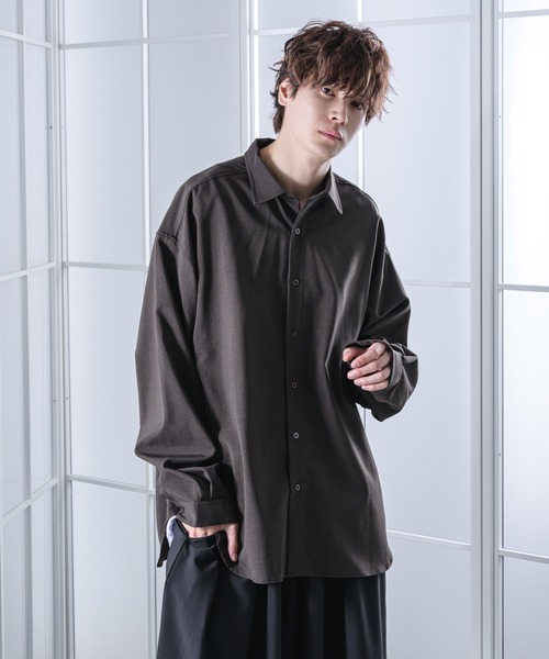 KUUUPY（クーピー）の「Long Sleeve Basic Regular Collar Shirts - 長袖ベーシックレギュラーカラーシャツ（シャツ/ブラウス・メンズ・チャコールグレー/ブルーグレー/グレイッシュベージュ/ブラック/グレー/ライトグリーン・SMALL/MEDIUM/LARGE）」の8枚目の写真