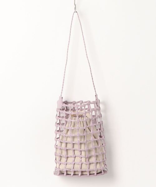 ALL ORDINARIES(オールオーディナリーズ)の「【At アット】巾着付きメッシュワンショルダー(ショルダーバッグ・レディース・イエロー/ラベンダー/アイボリー・FREE)」の1枚目の写真