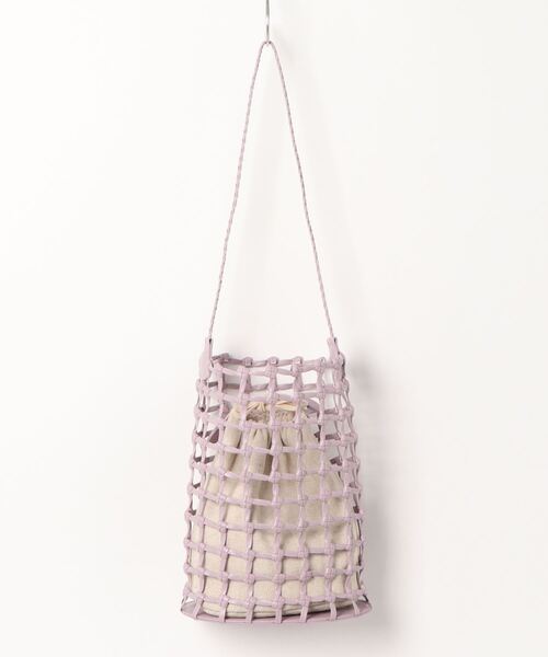 ALL ORDINARIES(オールオーディナリーズ)の「【At アット】巾着付きメッシュワンショルダー(ショルダーバッグ・レディース・イエロー/ラベンダー/アイボリー・FREE)」の4枚目の写真