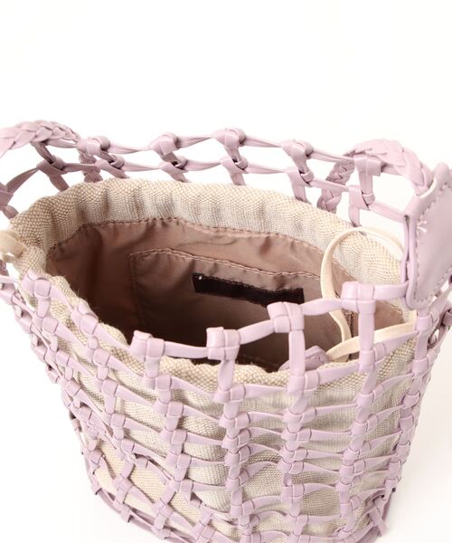 ALL ORDINARIES(オールオーディナリーズ)の「【At アット】巾着付きメッシュワンショルダー(ショルダーバッグ・レディース・イエロー/ラベンダー/アイボリー・FREE)」の6枚目の写真