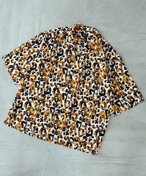 BEAMS（ビームス）の「BEAMS / アニマルプリント オープンカラー シャツ（シャツ/ブラウス・メンズ・ダークグリーン/ベージュ・SMALL/MEDIUM/LARGE/X-LARGE）」の7枚目の写真